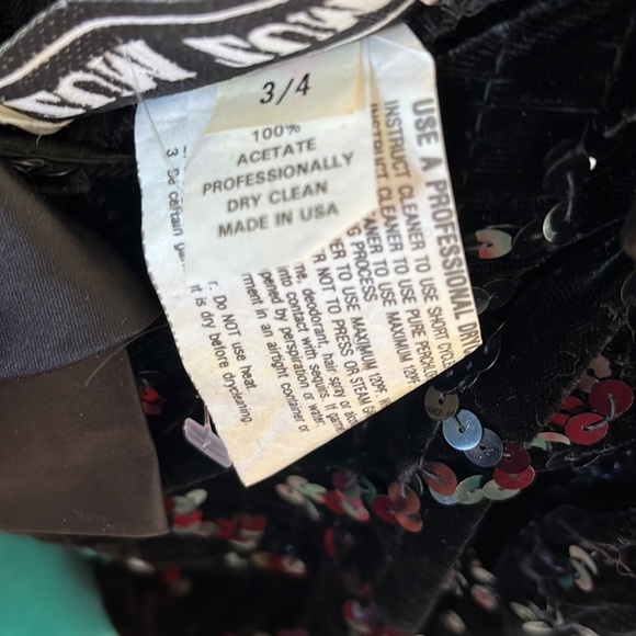 Zum Zum Size 3/4 juniors. A little sequined black Vintage dress - Picture 3 of 10